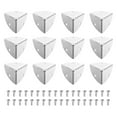 thumbnail image 1 of 12 Pcs Metal Edge Guard, 28mm Decorative Box Corner Cover, Furniture Corner Edges Protector with Mounting Screws, Silver, 1 of 6