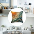 thumbnail image 5 of Acheng Gold and Blue Abstract Art Short Plush Pillowcase Set of 2 White, 5 of 7