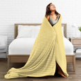 thumbnail image 5 of Kll Fleece Blanket Plush Throw Blanket Yellow Gingham,Soft Fuzzy Cozy Flannel Blanket For Couch Sofa Bed.(50"X40"), 5 of 9
