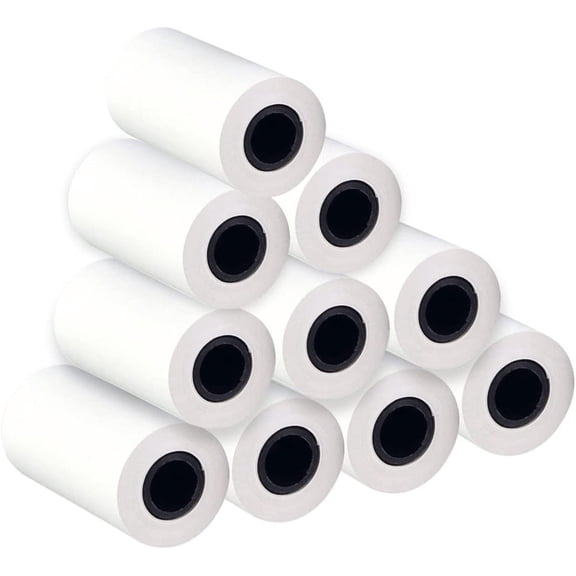 Thermal Paper Rolls 10 Rolls 2 1/4"X50' Thermal Cash Register Receipt Paper POS Receipt Paper Roll