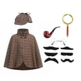 thumbnail image 1 of Disfraz de detective AGCOAH Sherlock Holmes para niños de 3 a 12 años, más accesorios, 1 of 7