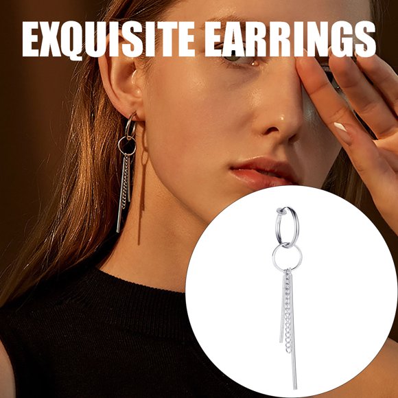 TopLLC Earrings Occident Chain Earrings Punk Style Metal Long Tassel Earrings Fashion earrings