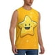 thumbnail image 2 of Fotbe Happy Cartoon Star Men's Camiseta sin Mangas Estampada para Hombres, Playera Casual para Gimnasio, Entrenamiento, Playa-Medium, 2 of 7