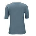 thumbnail image 6 of AherBiu Short Sleeve Tops for Women Sweater Pullover Tops Crewneck Comfy Warm Knitted Shirts Blouse, 6 of 6