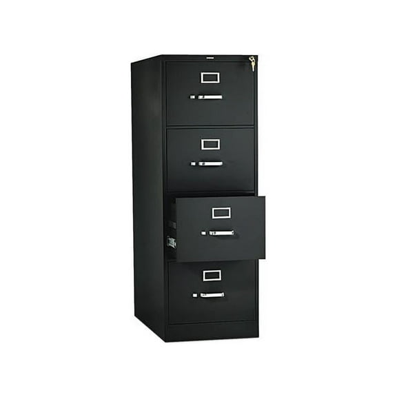 HON 4 Drawers Vertical Lockable Filing Cabinet, Black