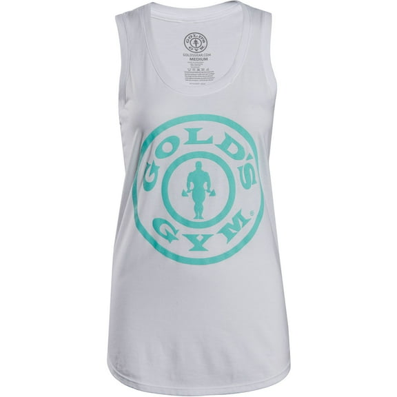 Gold's Gym Women's Weight Plate Racerback Tank Top - White