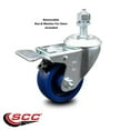 thumbnail image 2 of 3.5 Inch Solid Polyurethane Swivel ½ Inch Stem Caster with Total Lock Brake SCC, 2 of 2