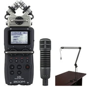 Zoom H5 Recorder Podcast Kit Accessory Included + RE20 Mic (Black) + Broadcast Arm