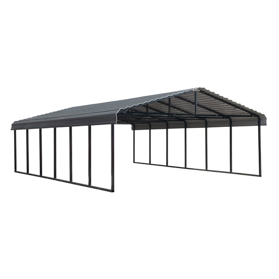 Arrow 20 x 29 x 7 ft Charcoal Carport
