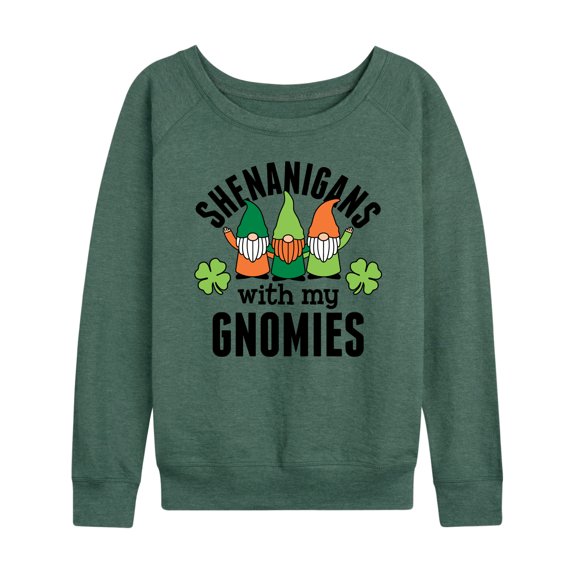 Instant Message - Shenanigans With My Gnomies - Women's Lightweight French Terry Long Sleeve Shirt