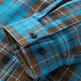 thumbnail image 4 of Aloohaidyvio George Mens Flannel Shirts Long Sleeve Plaid Shirt Jacket Button Down Shirt with Pockets, 4 of 5