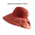 thumbnail image 6 of Eoperou Women Hat Solid Color Wide Brim Round Shape Hollow Out Super Breathable Sun Protection Heat Resistant Big Brim Soft Material Summer Cap for Outdoor, 6 of 8