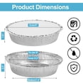 thumbnail image 4 of 50 Unités de Moules Ronds en Aluminium de 9 Pouces Jetables avec Couvercles en Carton Parfaits pour la Cuisson, le Stockage et la Réchauffage (Couvercles en Carton), 4 of 7