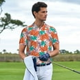 thumbnail image 3 of Rateoe Hawaiian Style Pattern Men's Short Sleeve Polo Shirts, Golf Polo Shirts Short Sleeve Performance Moisture Wicking Dry-Medium, 3 of 6
