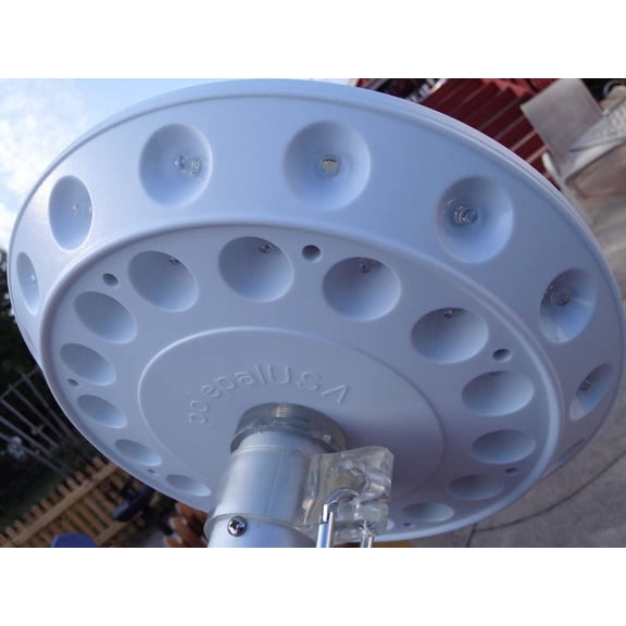 PolePalUSA Double Row Solar Flagpole Top Light