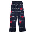 thumbnail image 4 of Amzcrzy Pyjamas de la Saint-Valentin pour Femmes Ensemble Mode Décontracté 2 Pcs Tenues de la Saint-Valentin Col à Revers Bouton Imprimé Manches Longues Hauts et Pantalons Ensembles de Vêtements de Nuit, 4 of 6