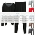 thumbnail image 3 of Mens Modal Pajamas Set Soft Mens Pjs Lounge Sets Lightweight Long Sleeve Sleepwear Soft Nightwear, 3 of 6