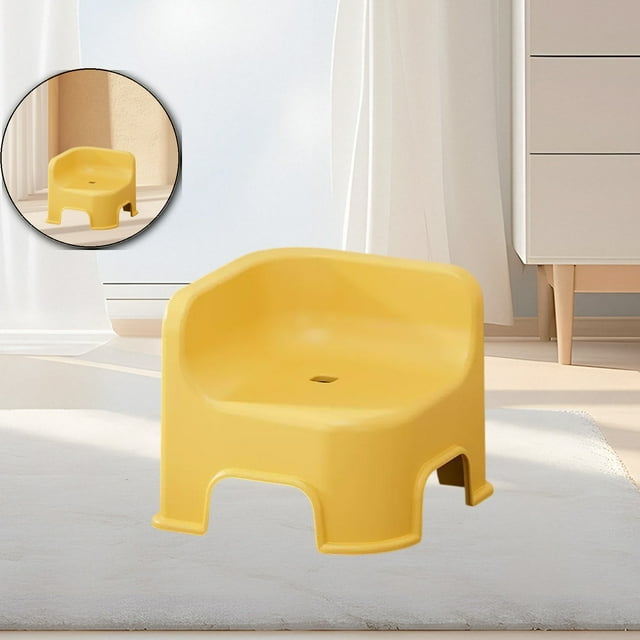 Dvruxg Plastic Step Stool, Small Portable Step Stool, Thickened Single Foot Stool with Non Slip Pads, Multifunctional Seat Stool Sturdy and Lightweight for Living Room Bathroom Kitchen