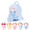 Light Blue, variant on Gloveleya Toddler Toys Kids Plush Toy for Girl with Pockets Soft Plush Doll Bag Rapun Princess 9 Inches