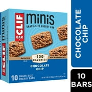 CLIF BAR Minis - Chocolate Chip - Made with Organic Oats - 4g Protein - Non-GMO - Plant Based - Snack-Size Energy Bars - 0.99 oz. (10 Pack)