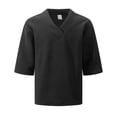 thumbnail image 5 of T Shirts for Man Summer Casual Short Sleeve Jacquard V Neck Relaxed Fit Breathable Tshirts Mens Tees, 5 of 5