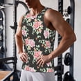 thumbnail image 5 of Fuzoiu Rose Flowers Print Men's Workout Tank Tops,Sleeveless Gym Shirt Quick Dry,Fitness Bodybuilding T-Shirt,Muscle Athletic Workout Tee-Medium, 5 of 7