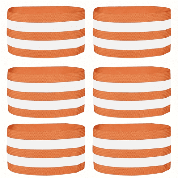 MoHern 6 Pcs Orange Reflective Cycling Leg Bands, 13.78 x 1.97 Inch Elastic Pants Cuff Straps, Safety Night Riding Ankle Wrist Bands for Bike Outdoor Sports