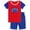 R407-Red, variant on NOLDARES Toddler Baby Boy Summer Clothes Dinosaur Truck Print Crewneck Short Sleeve Tee Elastic Waist Cargo Shorts 2pcs Outfits(Red,2-3 Y)