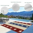 thumbnail image 4 of Fsddascl 4th of July Outdoor Rug for Patio/Deck/Porch, Non-Slip Large Area Rug 4 x 6 Ft, Blue Red Star Striped Independence Day Indoor Outdoor Rugs Washable Area Rugs, Reversible Camping Rug Carpet, 4 of 5