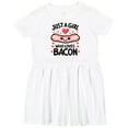 thumbnail image 3 of Inktastic Just a Girl Who Loves Bacon Girls Toddler Dress, 3 of 5