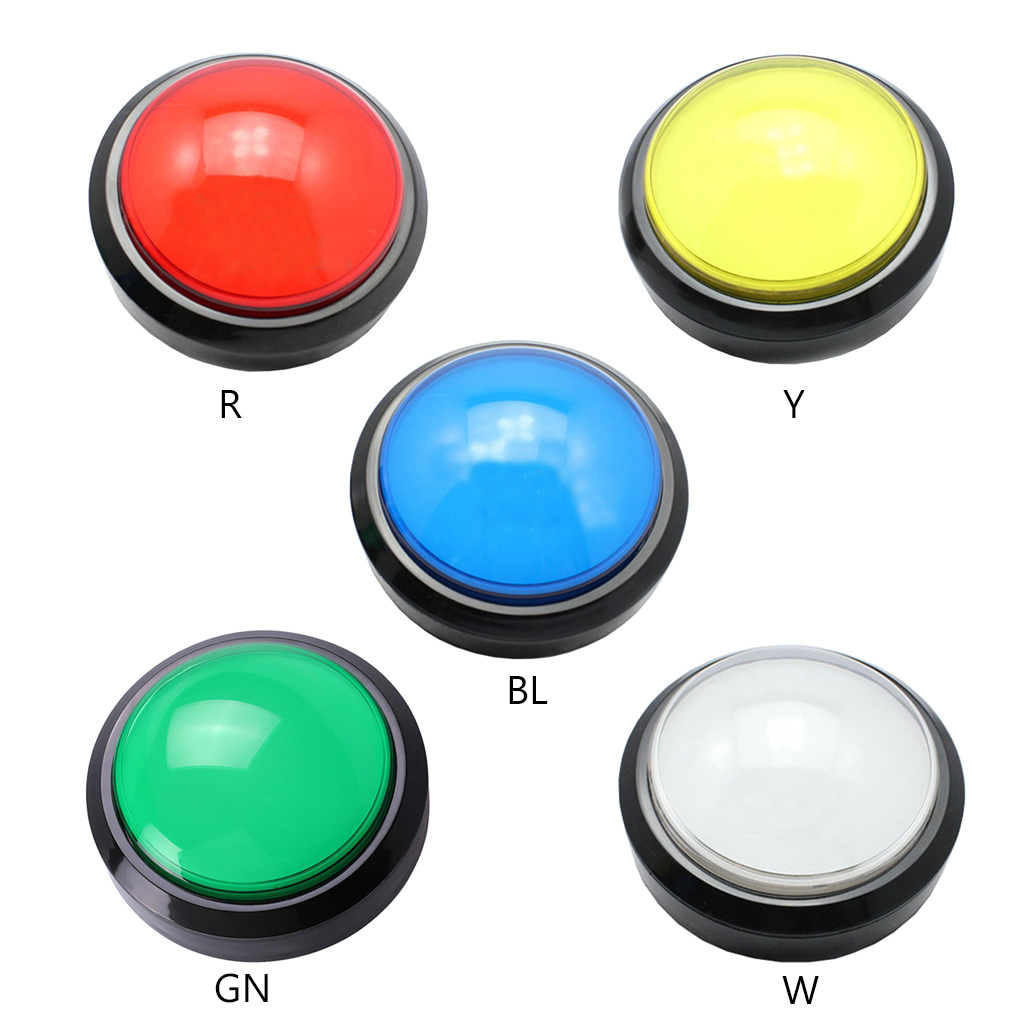 Hucky168 60mm LED Dome Arcade Button With Microswitch - Illuminated For JAMMA MAME Cabinets