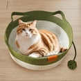 thumbnail image 3 of Woven Cat Bed Handwoven Natural Rattan Pet Sleeping Rope Weaving Durable Breathable Comfortable for Small Large Cats Dogs, 3 of 3