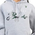 thumbnail image 3 of Women's G-III 4Her by Carl Banks Gray Milwaukee Bucks Shadow Logo Tri-Blend Fleece Hoodie, 3 of 3