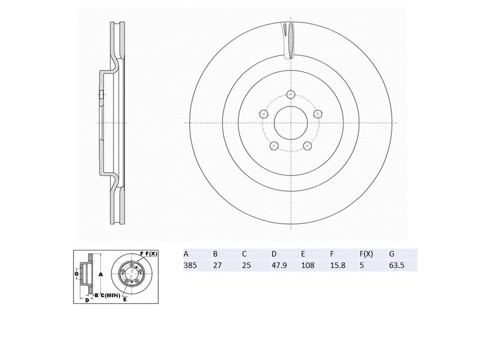 Winstop Brake Rotor, Front WS258605, Ford Mustang Mach-E 2023-2021