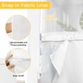 thumbnail image 3 of No Hook Blue Grey Shower Curtain with Snap in Liner Set, Modern Watercolor Ink Painting Art Abstract Waterproof Fabric Bathroom Curtains with See Through Top Window, Hotel Style Modern 60 x 72 Inch, 3 of 9