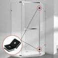 thumbnail image 2 of Mampara de vidrio de acero inoxidable con clip de fijación de 90 grados, accesorios de vidrio para cuarto de ducha, clip de barandilla para balcón, 2 of 3