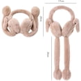 thumbnail image 4 of Women's Winter Plush Earwarmer Bunny Earmuffs with Moving Jumping Rabbit Ears Windproof Airbag Ear Bag, 4 of 4