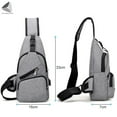 thumbnail image 5 of PULLIMORE Crossbody Sling Bag For Women Men - Chest Shoulder Bags with USB Charging for Outdoor Travel Hiking(Gray), 5 of 7
