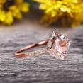 thumbnail image 2 of Surprisingly Cushion Cut 1.50 Carat Morganite Engagement Ring On 10k Rose Gold Unique Look Glaring Staggering Ring, 2 of 5