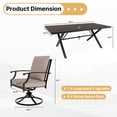 thumbnail image 2 of Gotland 9 Piece Outdoor Dining Set, Metal Outdoor Table and 8 Swivel Chairs , Patio Furniture Set with Waterproof Cushions, Patio Dining Sets for Backyard Deck ,Sand, 2 of 8