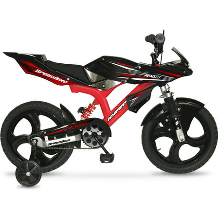 Hyper Rx 16" Speed Motorcycle Dirt Bicycle Boys Girls Black Red Training Wheels ( have some scratches) 