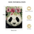 thumbnail image 2 of Nawypu  Cute Panda Canvas Wall Art Wild Animal Posters Funny Panda with Garland Wall Décor Rustic Home Artwork for Nursery Room Bedroom Bathroom Kitchen Decoration, 2 of 5