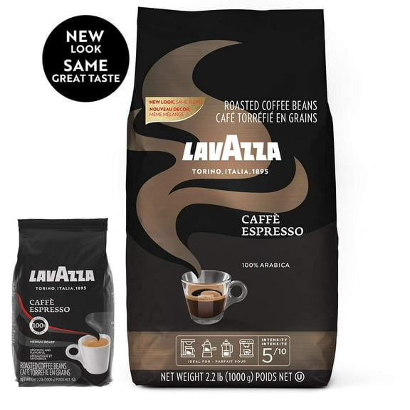 Lavazza Caffe Espresso Whole Bean Coffee Blend, Medium Roast, 2.2-Pound Bag