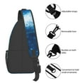 thumbnail image 4 of Lsque Blue Glitter Sparkles Pattern Cross Chest Bag Diagonally – Premium Durable Front Chest Sling with Adjustable Padded Strap, High-Capacity Storage, 4 of 8