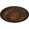thumbnail image 3 of 28 1/8"OD x 1 3/4"P Oslo Ceiling Medallion (Fits Canopies up to 10 1/2"), Hand-Painted Rust, 3 of 6