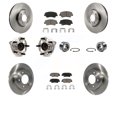 thumbnail image 1 of Transit Auto Front Rear Wheel Hub Bearings Assembly Disc Brake Rotors and Ceramic Pads Kit (10Pc) for Car 2014 Kia Forte SX with 15" Factory Wheels - Left Right Side (Driver Passenger) KBB-117368, 1 of 2