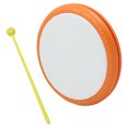 thumbnail image 4 of WEUVEB 1Set Plastic Hand Drum Instrument Orange Color for Playing and Rhythm Skill Improvement, 4 of 8