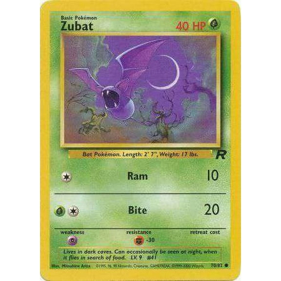 Pokemon Team Rocket Common Zubat #70