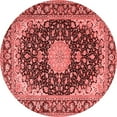 thumbnail image 1 of Ahgly Company Indoor Round Medallion Red Traditional Area Rugs, 3' Round, 1 of 4