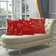 thumbnail image 6 of Violet Linen Seasonal Xmas Christmas Holiday Glories Pattern, Polyester Embroidered Jacquard , Candles , 18 Inch x 18 Inch, Square, Decorative Accent Throw Pillow Cover, 6 of 6